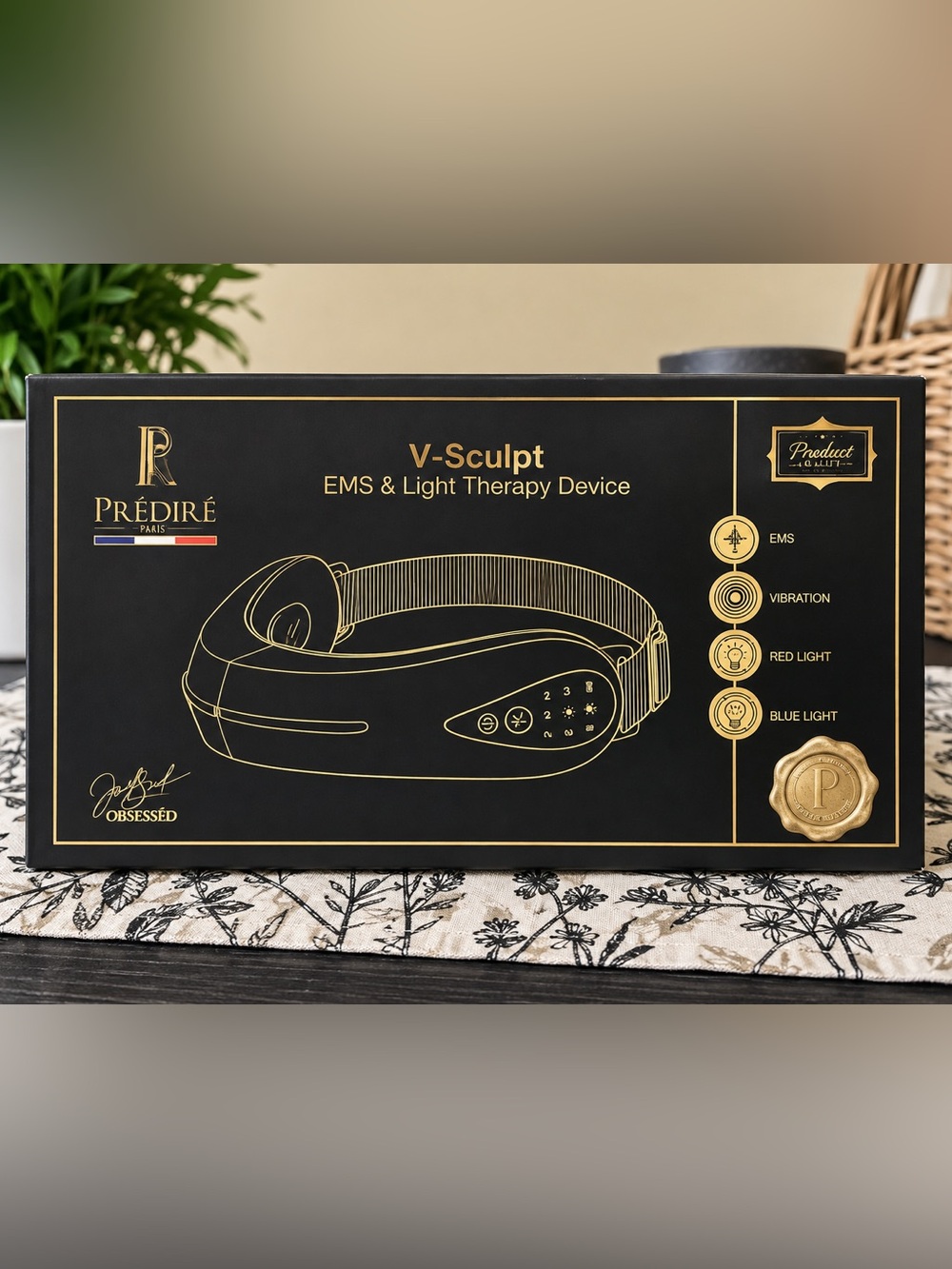 Prédiré V-Sculpt EMS & Light Therapy Device - Black